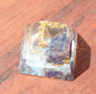 Tiny Orgonate Pyramid Orgone Device - Crystal, Stone, Foil and Filings - 6 Options Available - Handmade in Wiltshire