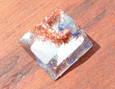Tiny Orgonate Pyramid Orgone Device - Crystal, Stone, Foil and Filings - 6 Options Available - Handmade in Wiltshire