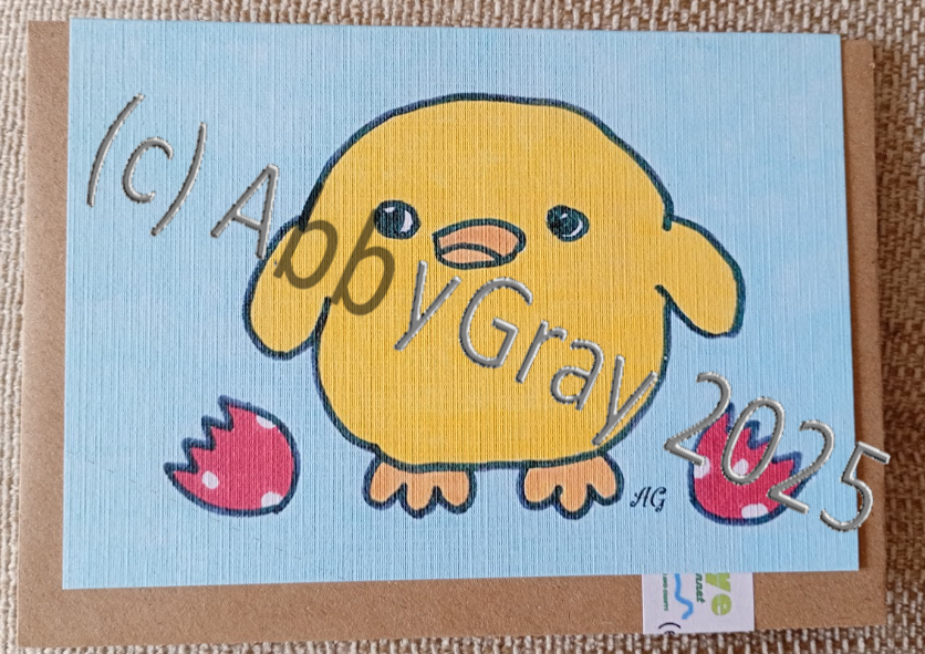 Chick / Easter Chick Greeting Card - Printed in Wiltshire - Original Design by Abby Gray