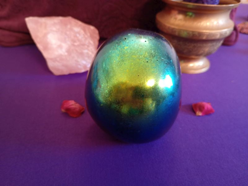 Skull - Large Woogonite Crystal and Resin Skull Orgone Device - Crystals, Stones and Foil etc. - Multiple Options Available - Handmade in Wiltshire