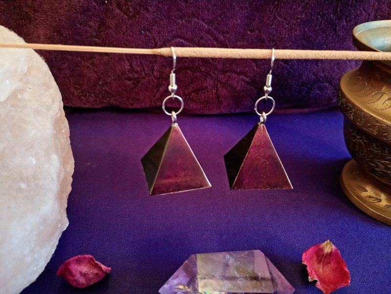 Woogonite Orgone Power Pyramid Earrings - Multiple Designs to choose - Handmade in Wiltshire
