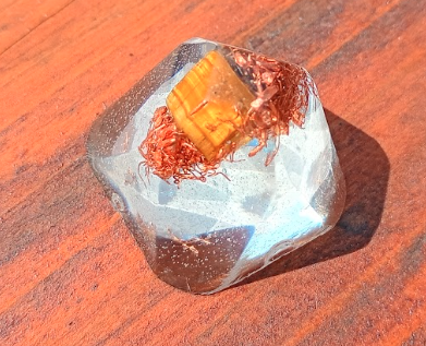 Tiny Orgonate Pyramid Orgone Device - Crystal, Stone, Foil and Filings - 6 Options Available - Handmade in Wiltshire