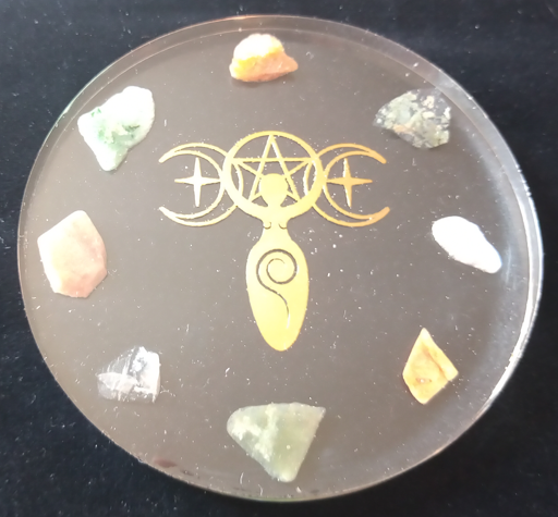 Sacred Geometry Orgone Power Disk/Charging Plate - Crop Circle Inspired - Multiple Designs to choose - Handmade in Wiltshire - Art/Coaster