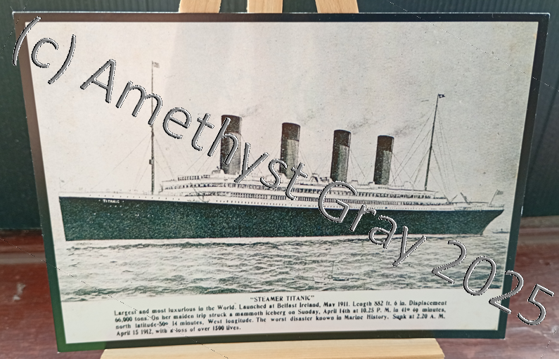 Titanic Postcard - Replica of a real original postcard circa 1910/1912 - 3 Options Available