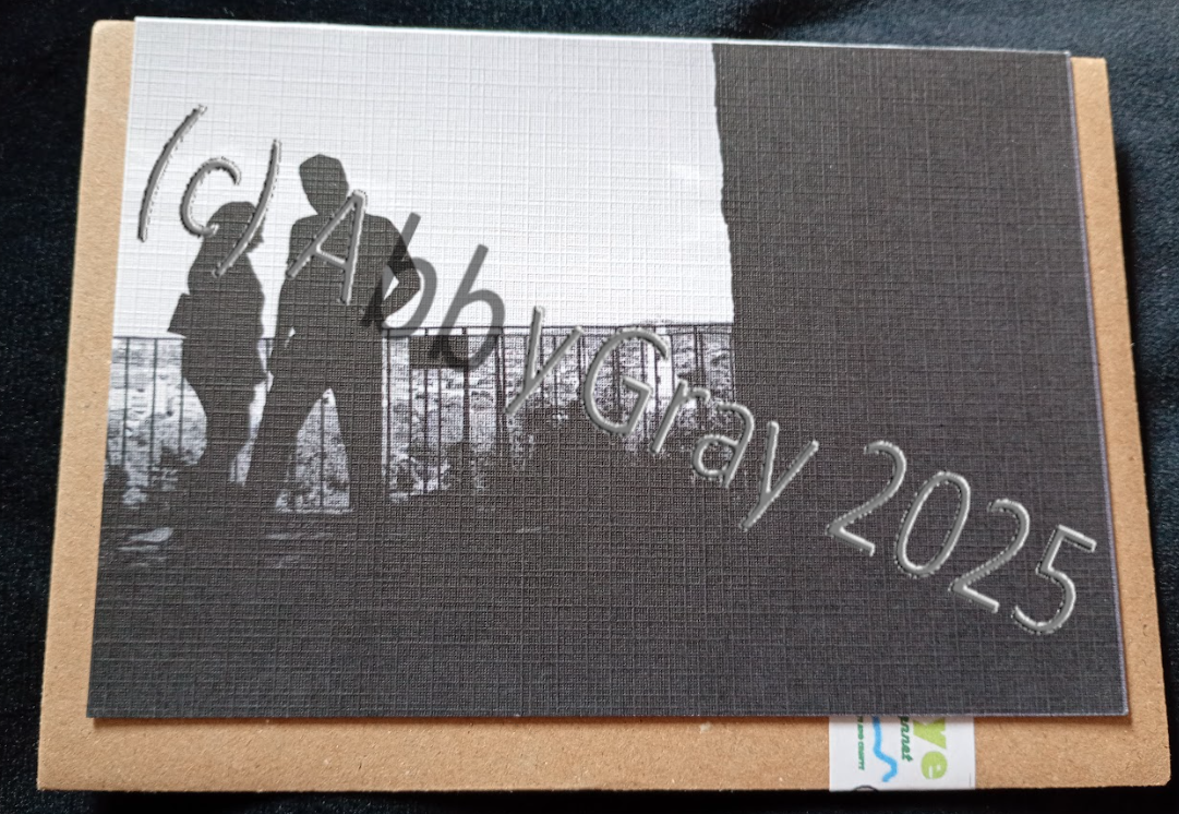 Couple on Balcony Silhouette Greeting Card - Printed in Wiltshire - Original Design by Abby Gray