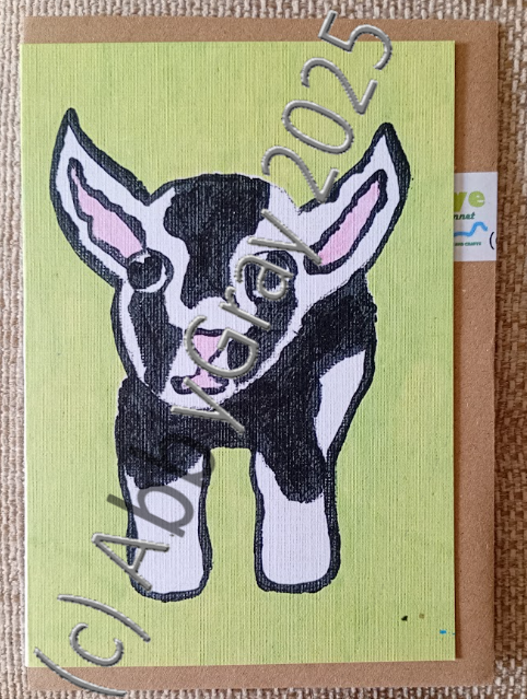 Gary Goat Greeting Card - Printed in Wiltshire - Original Design by Abby Gray