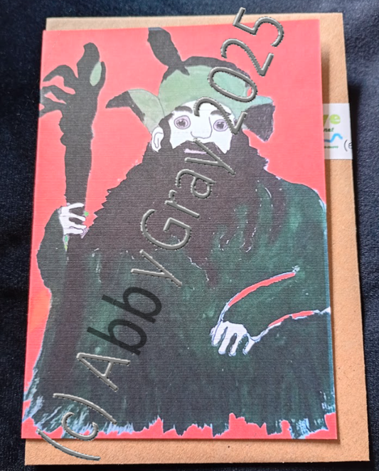 Green Man Greeting Card - Printed in Wiltshire - Original Design by Abby Gray