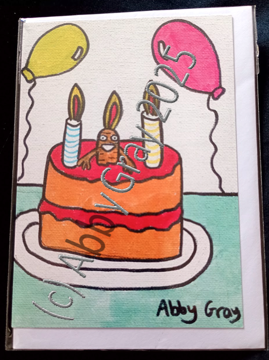 Happy Birthday Greeting Card - Printed in England - Original Design by Abby Gray