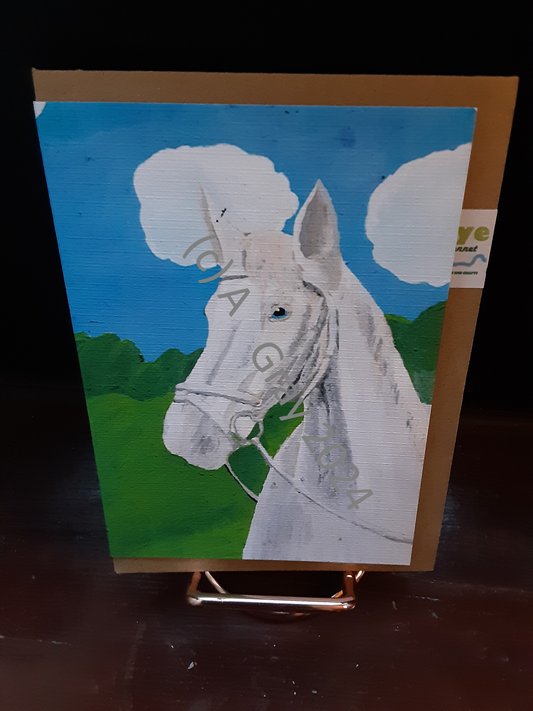 Horse's Head Greeting Card - Printed in Wiltshire - Original Design by Abby Gray