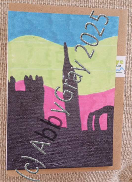 London Skyline Silhouette Pop Art Pattern Greeting Card - Printed in Wiltshire - Original Design by Abby Gray