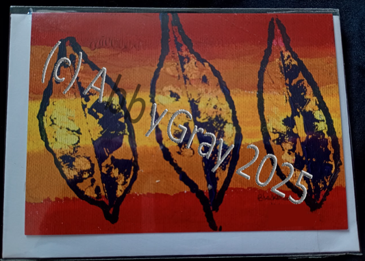 Leaf Pattern / Spanish Leaves Greeting Card - Printed in England - Original Design by Abby Gray