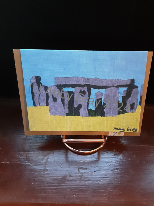 Stonehenge Greeting Card - Printed in Wiltshire - Original Design by Abby Gray