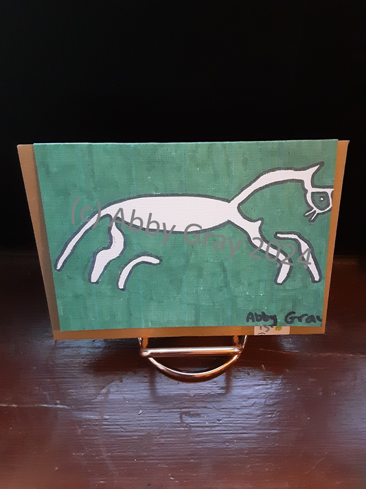 Uffington White Horse Greeting Card - Printed in Wiltshire - Original Design by Abby Gray